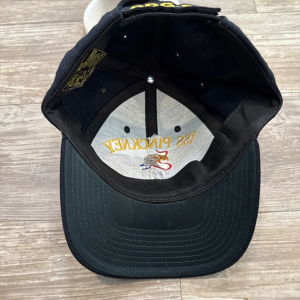 The Corps USS PINCKNEY DDG‎ 91 Logo Blue Baseball Cap Hat One Size